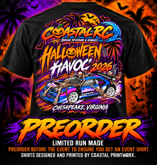 *PREORDER* 2026 Halloween Havoc Onroad Pres. Coastal RC Event Shirt